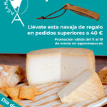 promoción dia del padre agammasur. regalo de navaja por compras superiores a 40 € en quesos de cabra