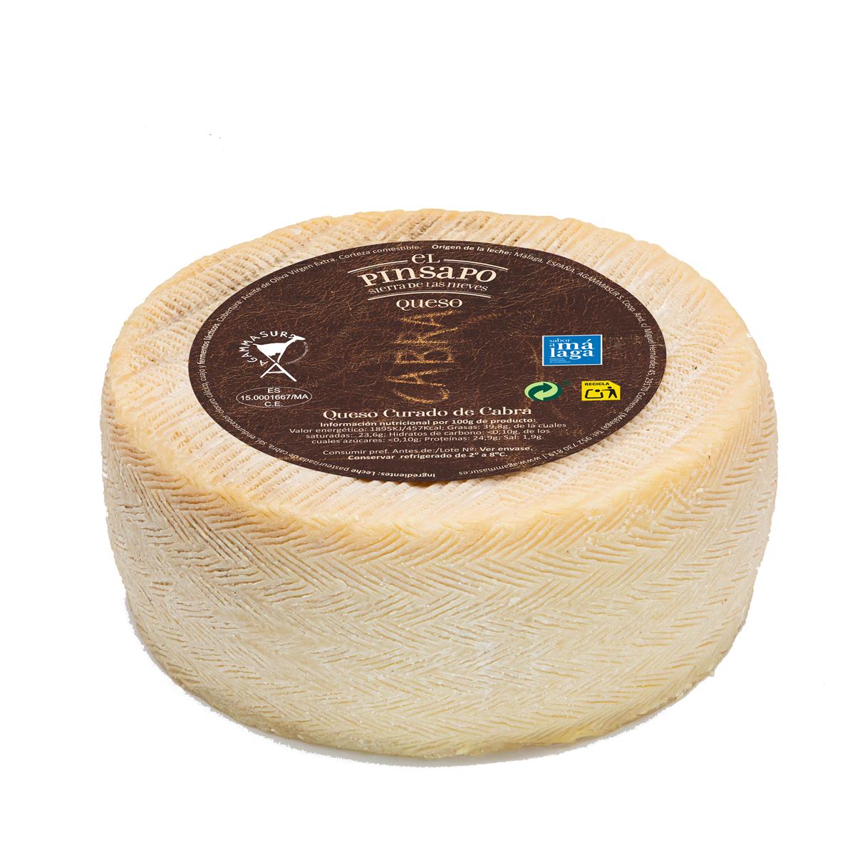 Queso Curado de Cabra El Pinsapo-Sierra de las Nieves 2600 g aprox