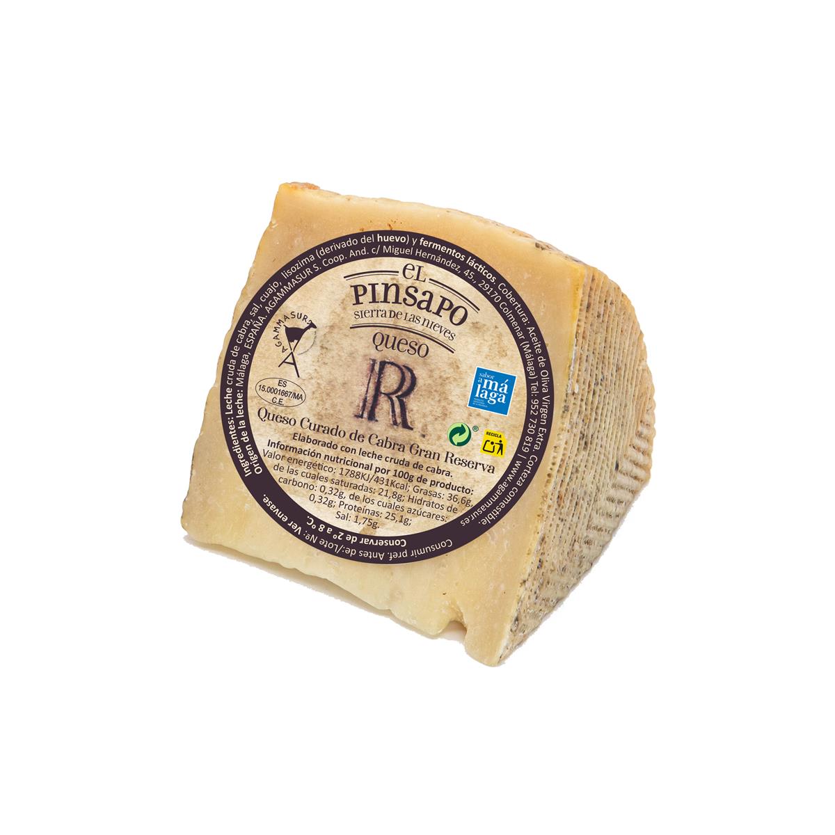 Cuña de Queso de Cabra Gran Reserva El Pinsapo- Sierra de las Nieves 380 g aprox